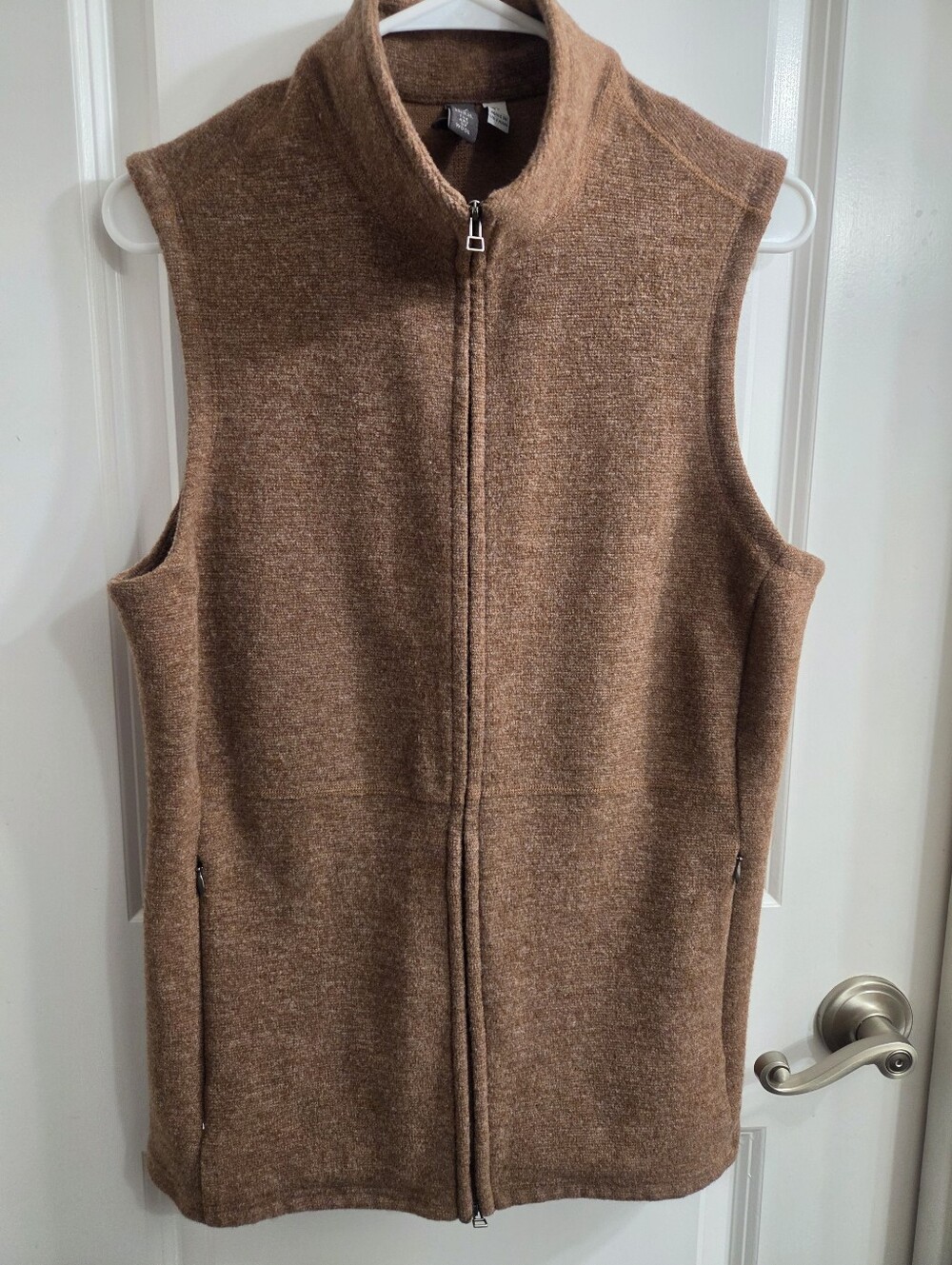 Ibex Carrie Womens Brown Merino Wool Blend Full Zip Vest Size Medium